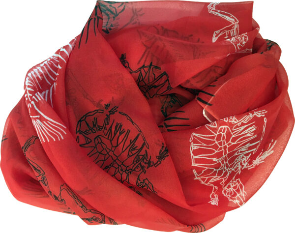 Chiffon Schal - rot